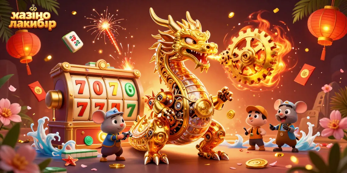 Engage with the excitement of казино лакибир featuring a golden dragon and dynamic slot elements.