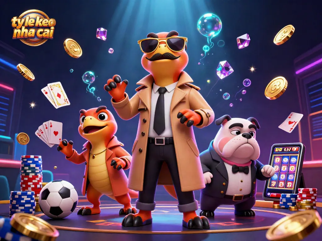 Engage with ty le keo nha cai in a vibrant casino scene featuring dynamic sports betting elements.