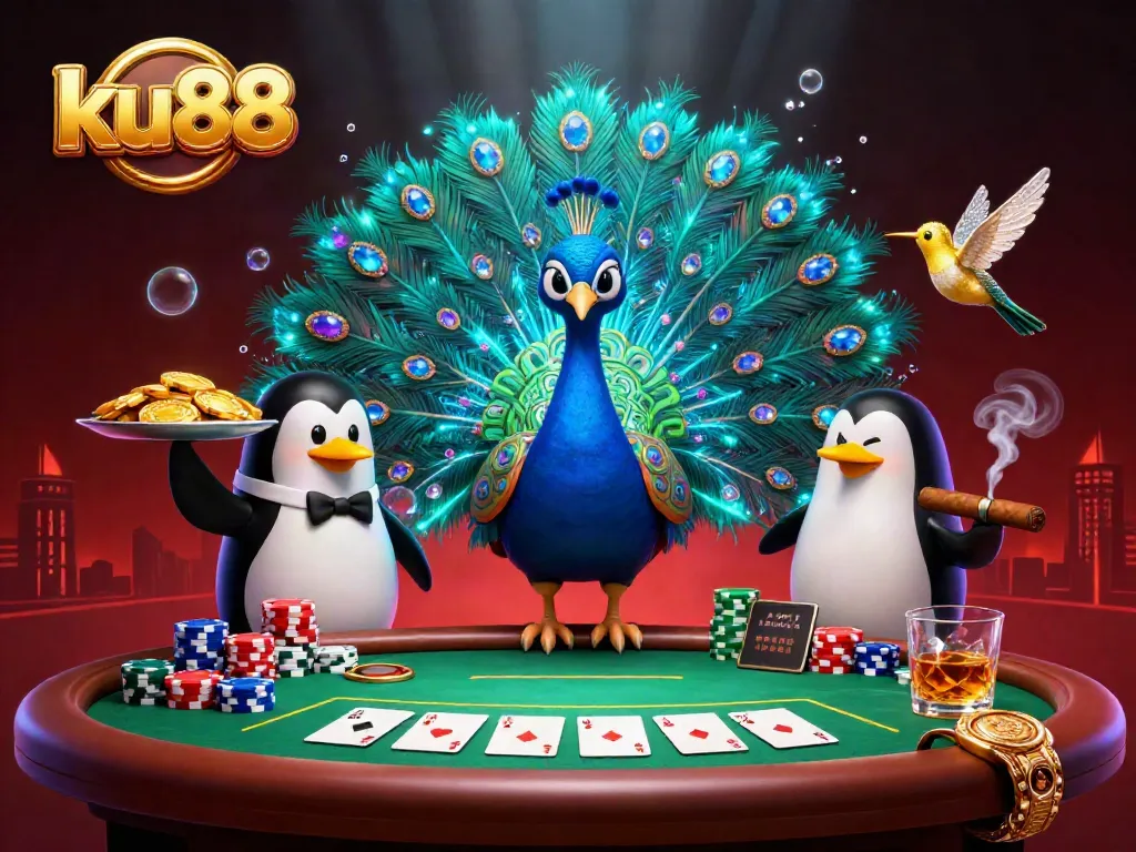 Engage in thrilling action at ku88, where vibrant colors and exciting poker elements create an immersive casino atmosphere.