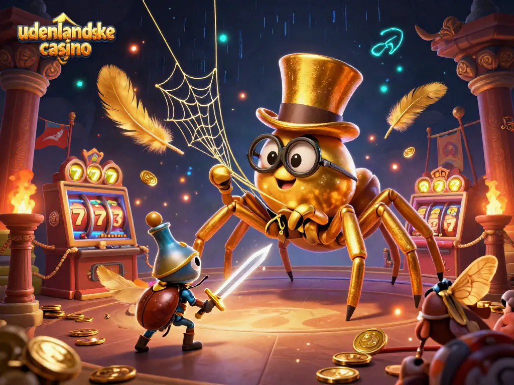Experience the excitement of udenlandske casino games with our vibrant 3D digital illustration!